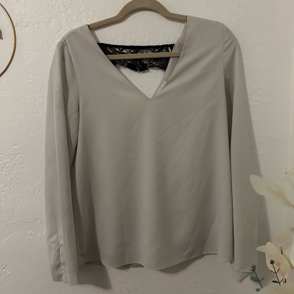 Cooper & Ella Ivory Freja Lace Back Top Blouse